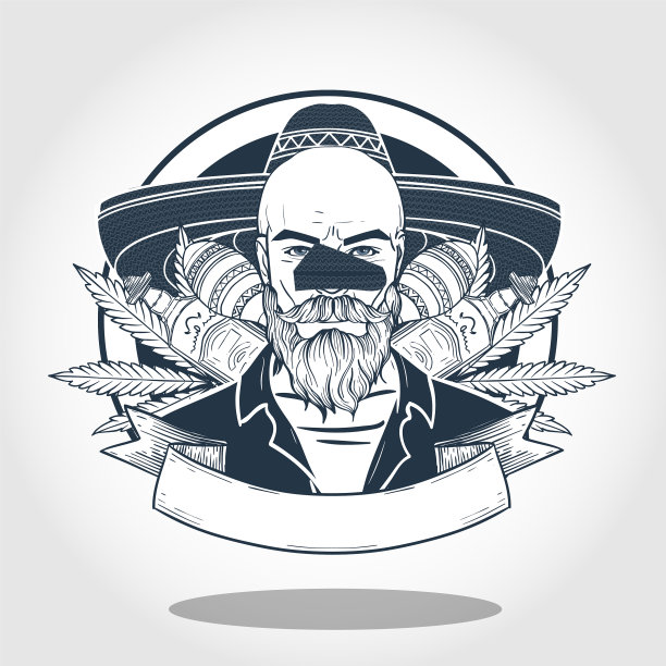 手绘素描墨西哥人海报传单图片下载