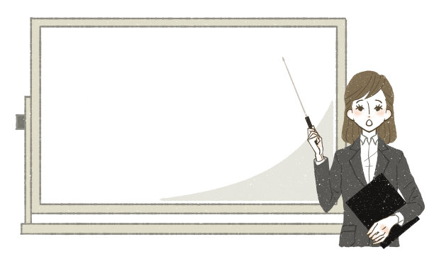 一个穿西装的女人在白板上解释图片下载