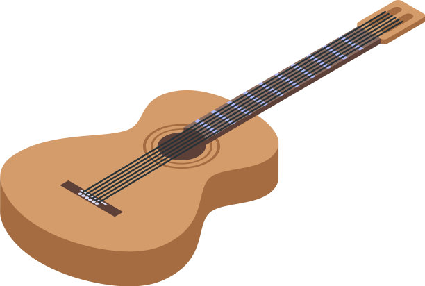 墨西哥吉他图标等距风格图片下载