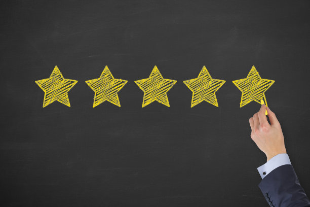 以黑板为背景的顾客满意概念图片下载