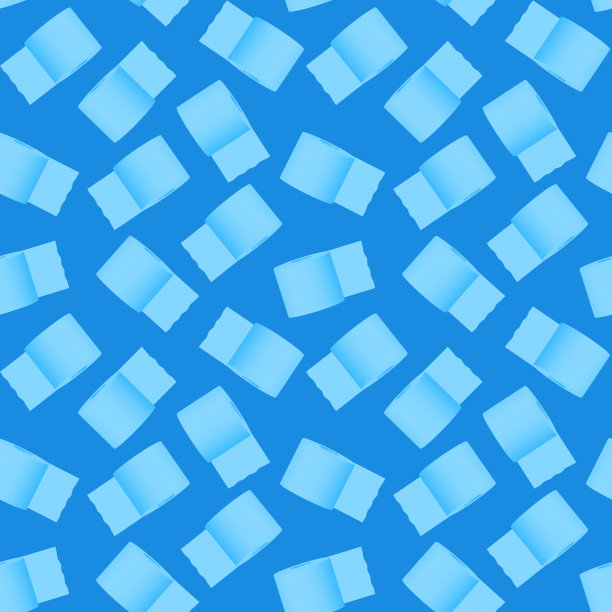 无缝卫生纸图案上的蓝色背景。三维演示图片下载