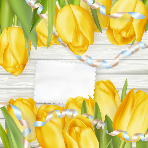 印有郁金香的卡片。每股收益10图片下载