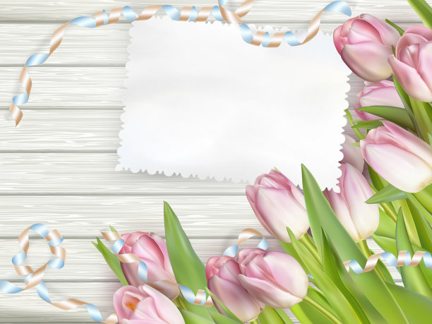 印有郁金香的卡片。每股收益10图片下载