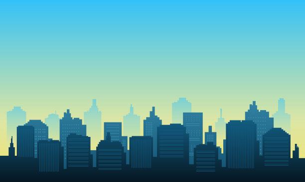 小镇的背景与日光的微妙全景。图片下载