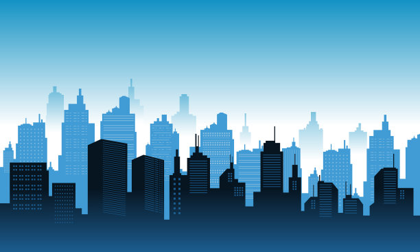 背景是市区的蓝天。图片下载
