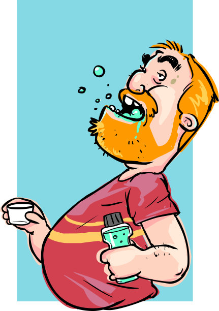 漱口水的矢量图图片下载