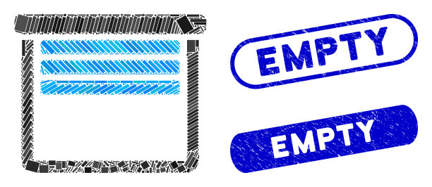 矩形拼贴车库空与垃圾空图片下载