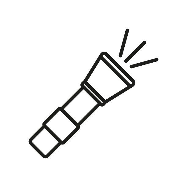 手电筒图标矢量设计模板图片下载