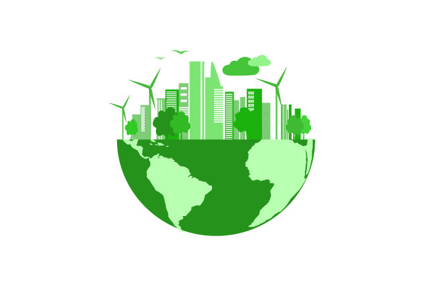 绿色地球与城市生态理念图片下载