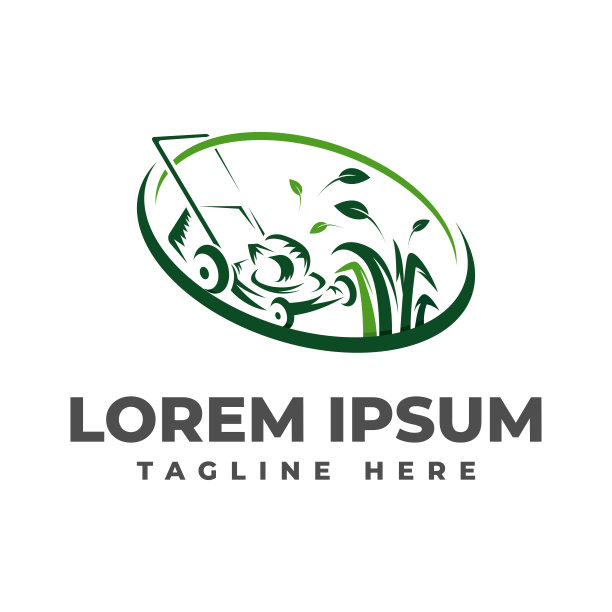 草坪修剪护理矢量图标插图图片下载