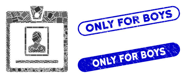 矩形拼贴人徽章只有垃圾图片下载