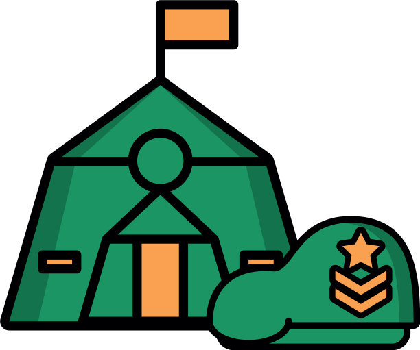 带着绿色贝雷帽的帐篷军队图片下载