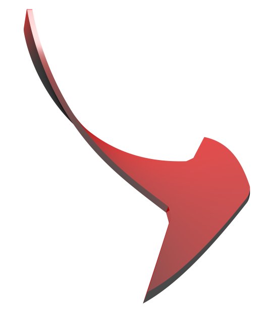 红色扭曲箭头孤立在白色背景- 3D渲染插图图片下载