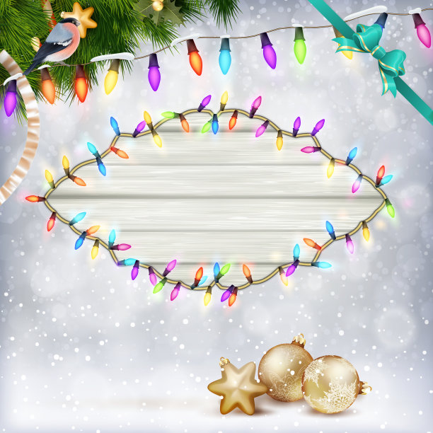 发光的白色圣诞灯。每股收益10图片下载