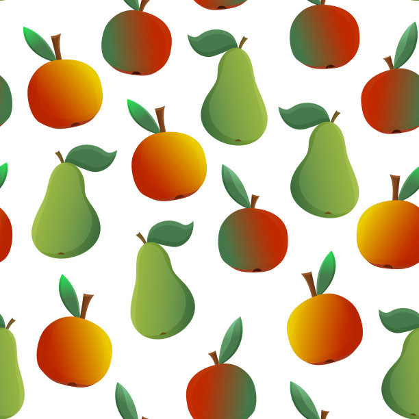 苹果和青梨是无缝模型，抽象背景是重复的。用于纸张，封面，织物，礼品包装，墙壁艺术，室内装饰。图片表面的简单设计。向量图片下载