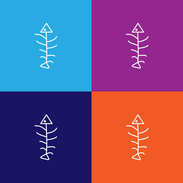 海鲜,骷髅图标。亚洲美食元素插画。收藏图标之一的网站，网页设计，移动应用程序图片下载