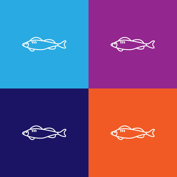 海鲜,鲈鱼图标。亚洲美食元素插画。收藏图标之一的网站，网页设计，移动应用程序图片下载