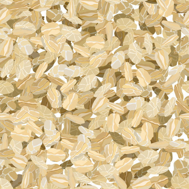 燕麦卷背景无缝矢量插图模式图片下载