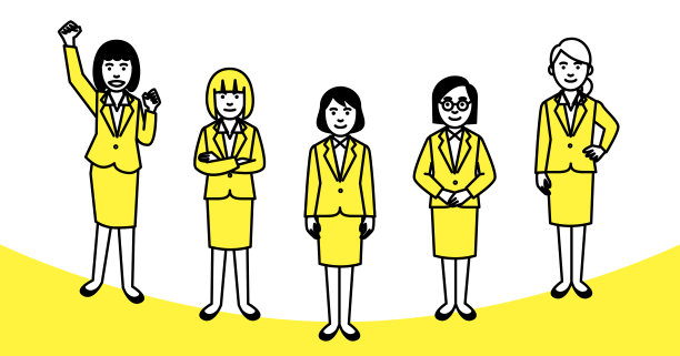 一群商人在白色背景上。矢量插图。图片下载