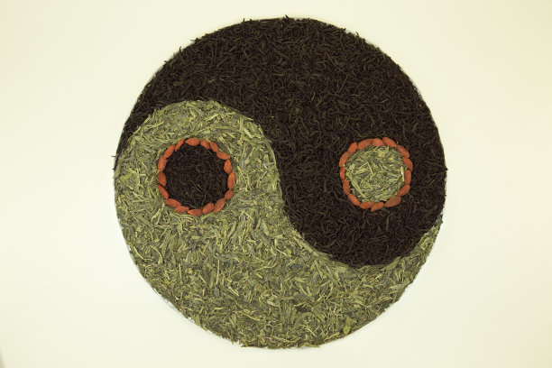 用茶标记阴阳。图片下载