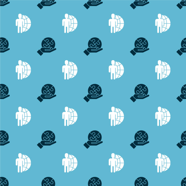 手握拼图、球和人图片下载