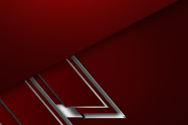 红色抽象技术背景。时尚的几何设计。3 d演示。图片下载