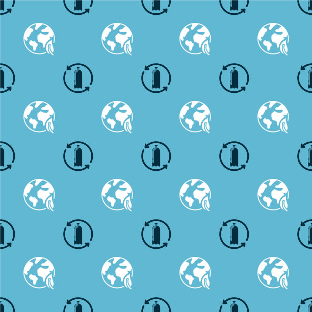 设置回收塑料瓶和地球仪图片下载