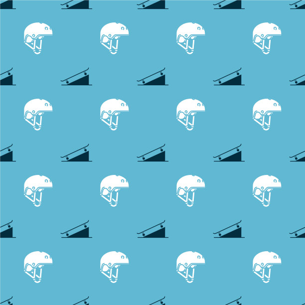 把滑板放在坡道上，戴上头盔图片下载