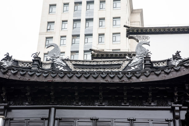 中国江阴兴国公园的古建筑图片下载