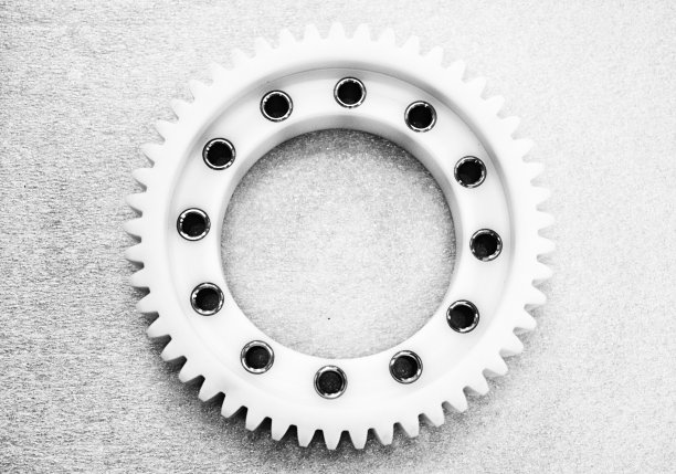 白色齿轮塑料链轮零件摄影产品图片下载