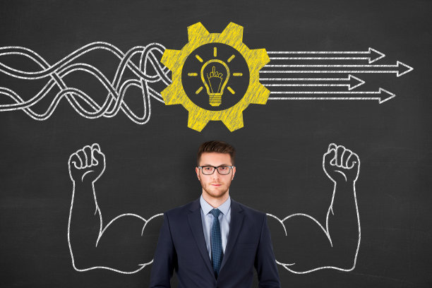 创新的想法解决概念在黑板上图片下载