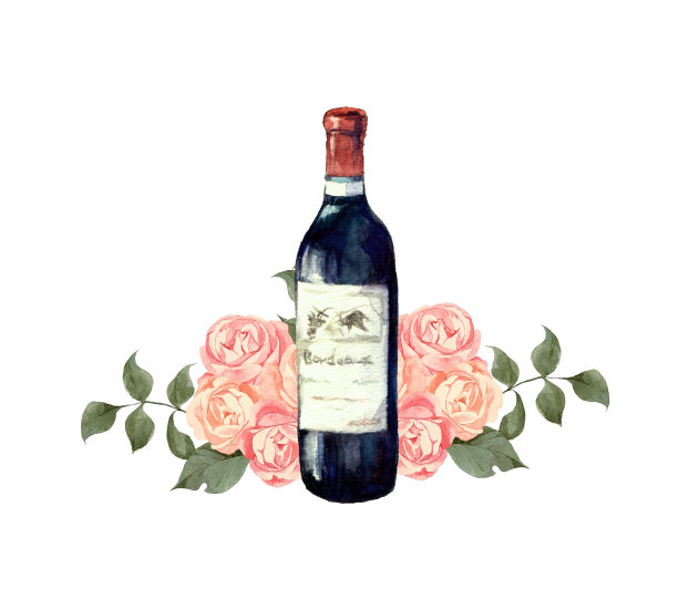 葡萄酒和玫瑰图片下载