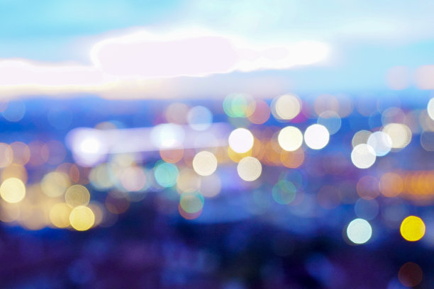 模糊的城市灯光图片下载