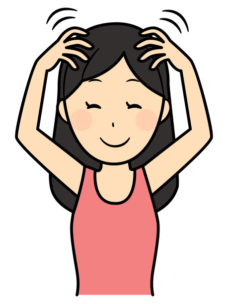 插图的女士关心她的头发图片下载