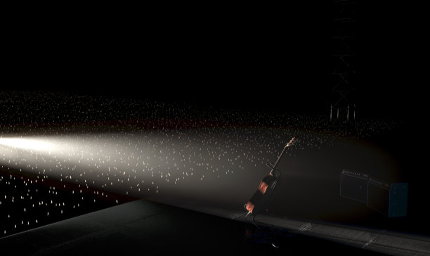 舞台上的吉他致敬图片下载