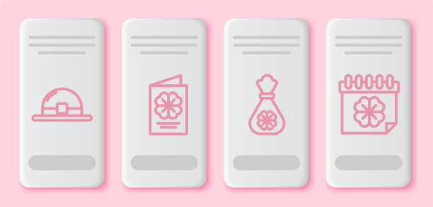 设置线小精灵帽圣帕特里克节传单图片下载