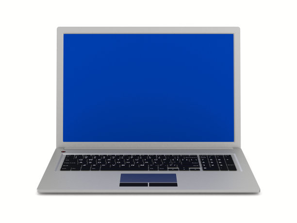 白色背景的笔记本电脑。孤立的3 d演示图片下载
