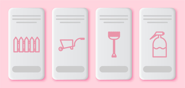 设行花园围栏，木手推车花园图片下载