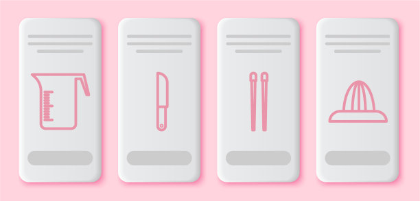 定线、量杯、刀、筷子等图片下载