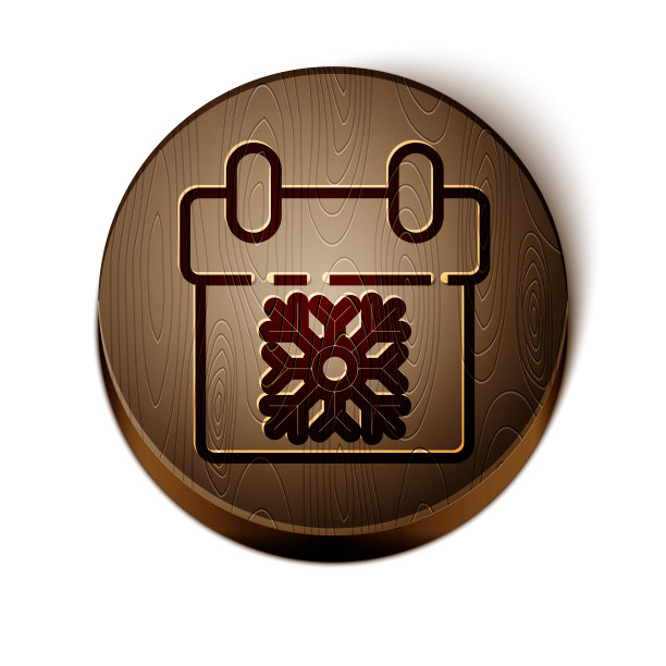 棕色线日历图标孤立在白色图片下载