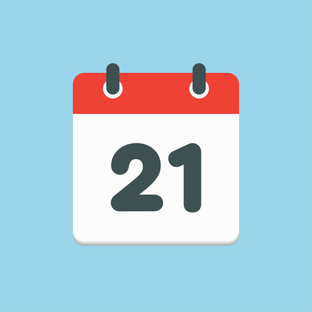 矢量图标列表日历日，日期21号图片下载