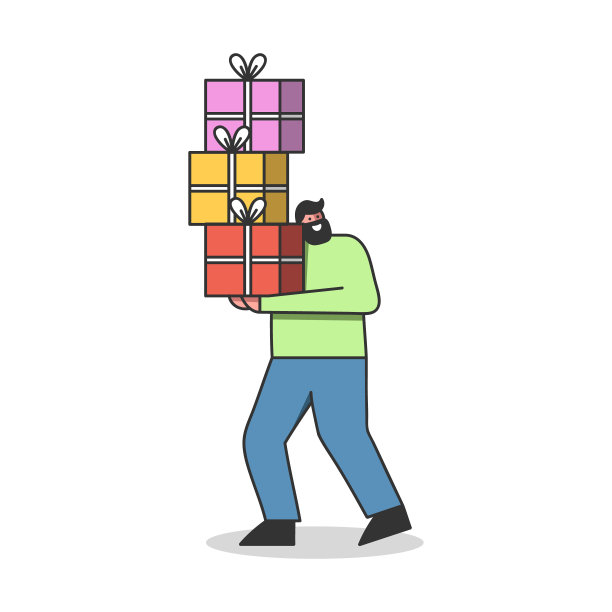 快乐的顾客拿着礼盒。购物折扣和零售概念图片下载