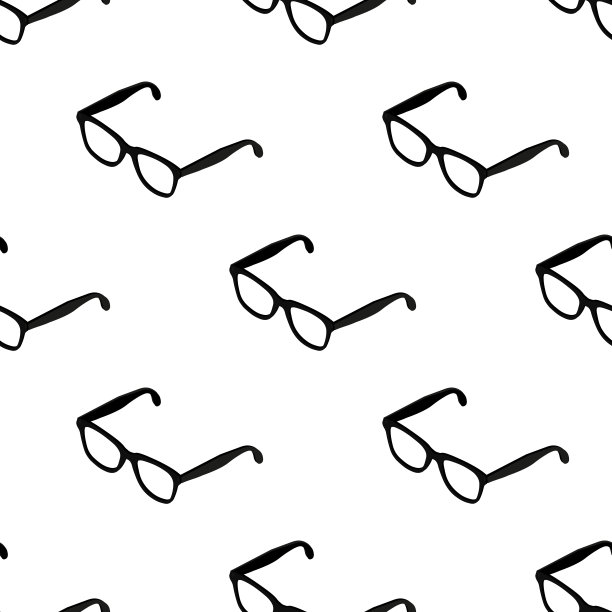 眼镜3D等距无缝图案，眼镜时尚产品概念海报和社会横幅张贴设计插图孤立在白色背景与复制空间，矢量eps 10图片下载