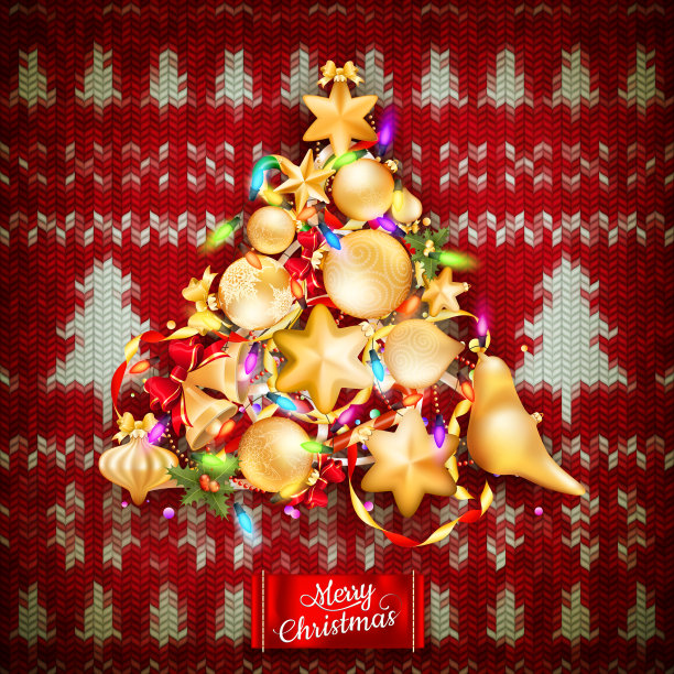 针织圣诞背景。每股收益10图片下载
