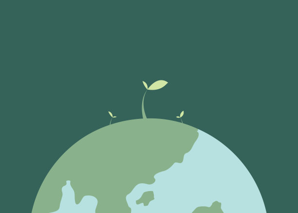 地球上绿色植物生长，世界环境日概念图片下载