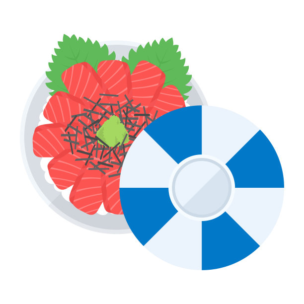 一碗米饭配生鱼片图片下载