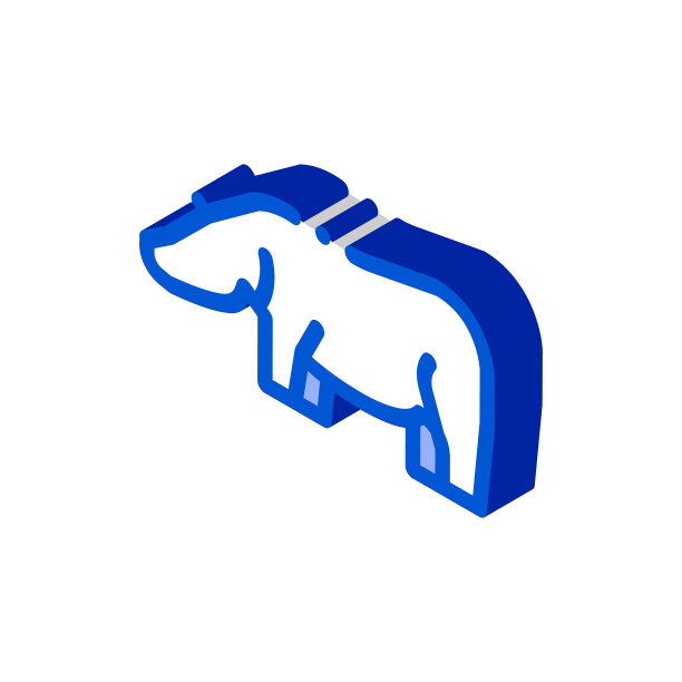 河马等距图标矢量插图图片下载