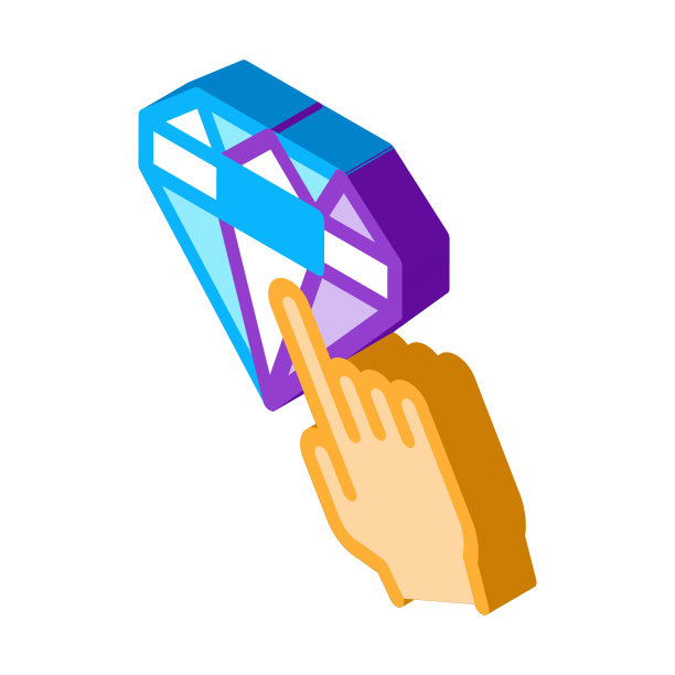 奖励钻石选择等角图标矢量插图图片下载