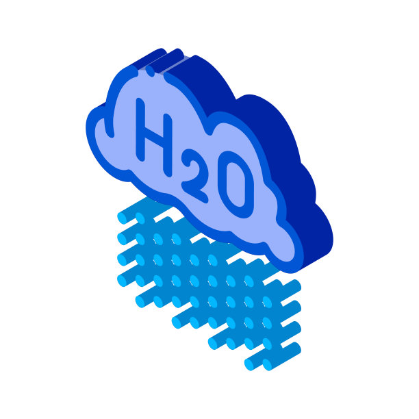 水处理过滤系统等距图标矢量插图图片下载