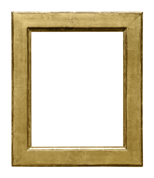 金色复古框架(包括所有的剪辑路径)图片下载